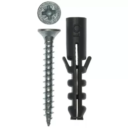 Дюбель ЗУБР полипропиленовый распорный 5,0x25мм с оцинкованным шурупом PZ, 3,0х25мм, ТФ6, 12шт 4-301036-05-020 купить в Надыме