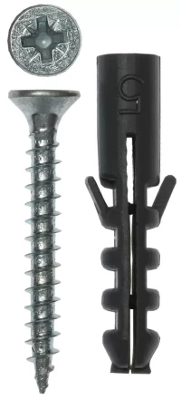 Дюбель ЗУБР полипропиленовый распорный 5,0x25мм с оцинкованным шурупом PZ, 3,0х25мм, ТФ6, 12шт 4-301036-05-020 купить в Надыме