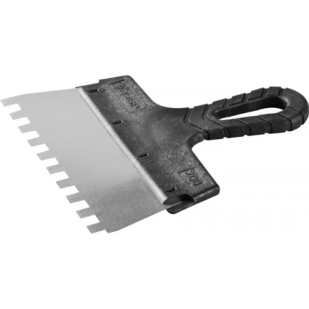 Шпатель ЗУБР "МАСТЕР" ФАСАДНЫЙ, нержавеющее полотно, 200мм, зуб 10х10мм 10078-20-10 купить в Надыме