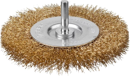 ЗУБР "ПРОФЕССИОНАЛ". Щетка дисковая для дрели, витая латунированная стальная проволока 0,3мм, 100мм 3520-100_z02 купить в Надыме