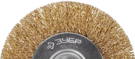 ЗУБР "ПРОФЕССИОНАЛ". Щетка дисковая для дрели, витая латунированная стальная проволока 0,3мм, 100мм 3520-100_z02 купить в Надыме