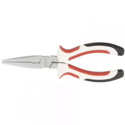 Длинногубцы White Nickel 160 мм прямые никелированные трехкомпонентные рукоятки MATRIX 17188