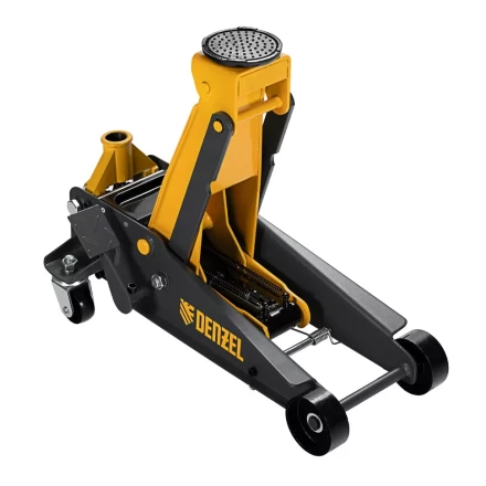 Домкрат гидравлический подкатной 3 т, с фиксатором, быстрый подъем, 135-480 мм, профессиональный Denzel 51138 купить в Надыме