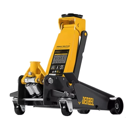 Домкрат гидравлический подкатной 3 т, с фиксатором, быстрый подъем, 135-480 мм, профессиональный Denzel 51138 купить в Надыме