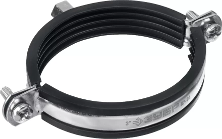 ЗУБР 3, М8/М10, цинк, 10 шт, трубный хомут с гайкой (37880-87-94) купить в Надыме