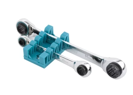 Набор ключей накидных с трещоткой, 8 - 19 мм, 2 шт., многоразмерные, реверсивные, CrV GROSS 14893 купить в Надыме