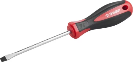 Отвертка ЗУБР "МАСТЕР", Cr-v, эргономичная двухкомпонентная рукоятка, SL5,5x100мм 25061-5.5-100_z03 купить в Надыме