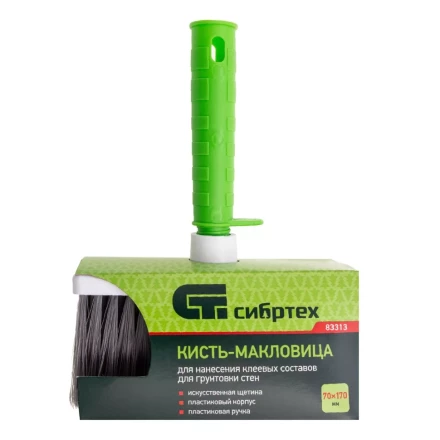 Кисть-макловица, 70 x 170, искусственная щетина, пластиковый корпус, пластиковая ручка Сибртех 83313 купить в Надыме