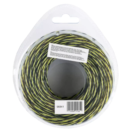 Леска для триммера двухкомпонентная витая квадратная, 2,4мм х 15м, блистер SkyCutter Denzel 96841 купить в Надыме