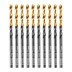 Сверло по металлу, 3 мм, HSS-Tin, Golden Tip, 10 шт. Denzel 717205 купить в Надыме