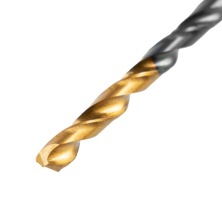 Сверло по металлу, 3 мм, HSS-Tin, Golden Tip, 10 шт. Denzel 717205 купить в Надыме