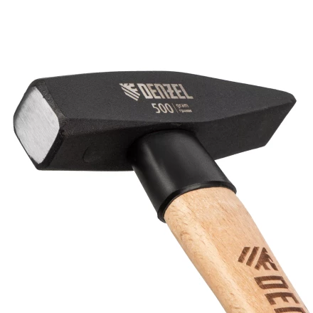 Молоток слесарный, 500 г Denzel, кованый квадратный боек, буковая рукоятка, 10429 купить в Надыме