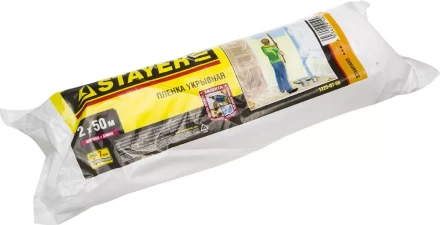 Пленка STAYER "STANDARD" защитная укрывочная, HDPE, в рулоне, 7 мкм, 2 х 50 м 1225-07-50 купить в Надыме