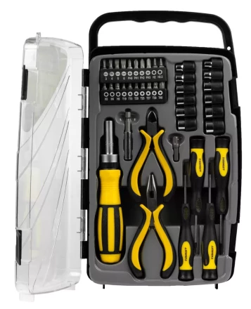 Набор STAYER "MASTER": Отвертка реверсивная с эргономичной ручкой, с насадками, в пластмассовом боксе, 41 предмет 25311-H41 купить в Надыме