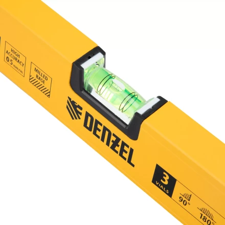 Уровень алюминиевый Denzel 33692, магнит, фрезерованный, 3 глазка (1 зеркал.), 0,5 мм/м, 800 мм купить в Надыме
