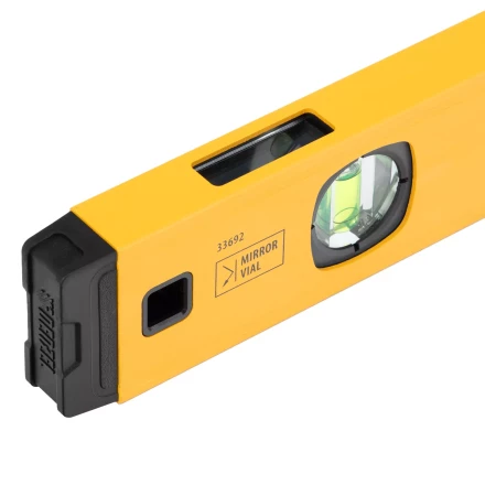 Уровень алюминиевый Denzel 33692, магнит, фрезерованный, 3 глазка (1 зеркал.), 0,5 мм/м, 800 мм купить в Надыме