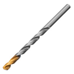 Сверло спиральное по металлу Denzel, 10 х 184 мм, Р6М5, Golden Tip, удлиненное 718263