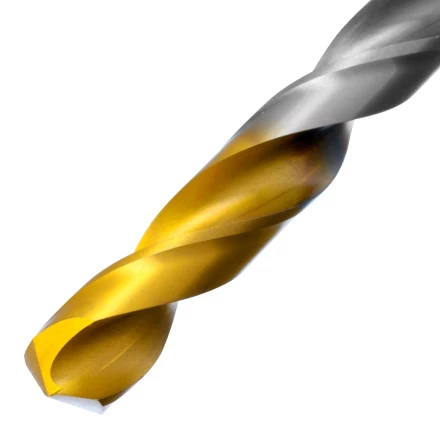 Сверло спиральное по металлу Denzel, 10 х 184 мм, Р6М5, Golden Tip, удлиненное 718263 купить в Надыме