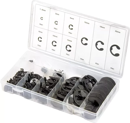 Набор стопорных колец, D 1,5 - 22 мм, 300 предм. СИБРТЕХ 47601 купить в Надыме