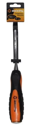 Стамеска-долото 8мм двухкомпонентная усиленная рукоятка CrV Вихрь купить в Надыме