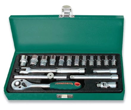 Набор головок торцевых 1/4"DR 4-13мм 18предметов Jonnesway S04Н2118S 47434 купить в Надыме