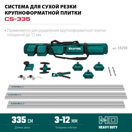 Система для резки крупноформатной плитки KRAFTOOL 33250 купить в Надыме