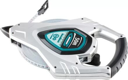 Рулетка геодезическая 50 м х 13 мм GROSS откр. корп. металл. лента Super-нейлон двуст. Шкала 31480 купить в Надыме