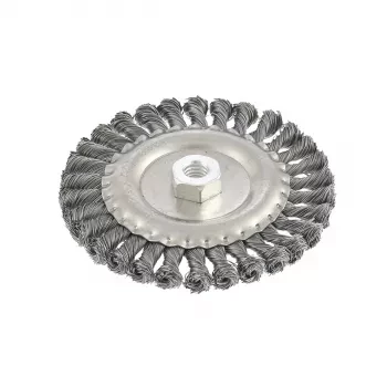 Щетка для УШМ 150 мм, М14, плоская, крученая  проволока 0,5 мм  MATRIX 74641 купить в Надыме