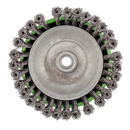 Щетка для УШМ 150 мм М14 Чашка крученая проволока 0,5 мм Сибртех 746297 купить в Надыме