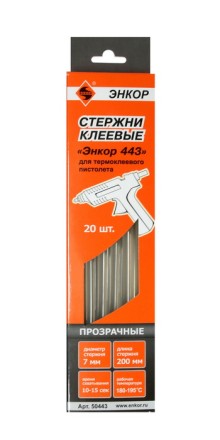 Стержень клеевой 7х200мм ЭНКОР 443 20 шт 50443 купить в Надыме
