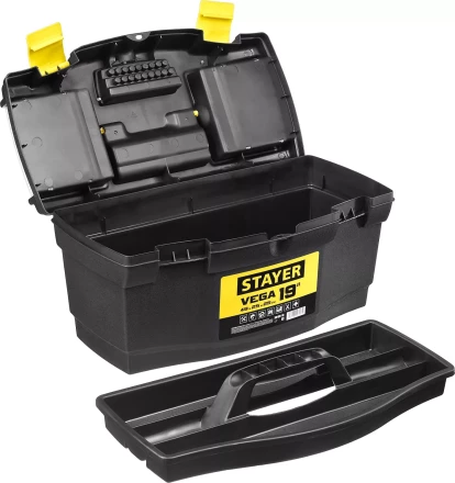 Ящик для инструмента "VEGA-19" пластиковый, STAYER 38105-18_z03 купить в Надыме
