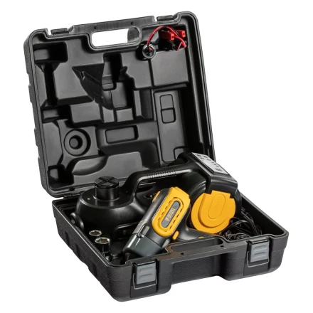 Домкрат электрогидравлический «3 в 1» (1,5 т), 12В, с гайковертом электрическим, в наборе  Denzel 51190 купить в Надыме