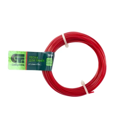 Леска для триммера квадратная, 1.6 мм х 15 м, Россия Сибртех 961535 купить в Надыме