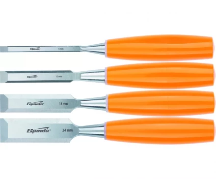 Набор стамесок плоских 4 штуки 6-12-18-24 мм SPARTA 24412 купить в Надыме