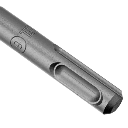 Бур по бетону Denzel ,6 x 260 мм, двойная спираль, три пылеотводящие кромки, 705008 купить в Надыме