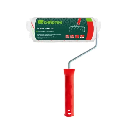 Валик "Эмали" , 180 мм, ворс 12 мм, D - 48 мм, D ручки - 6 мм, полиамид, полиакрил Сибртех 80196 купить в Надыме