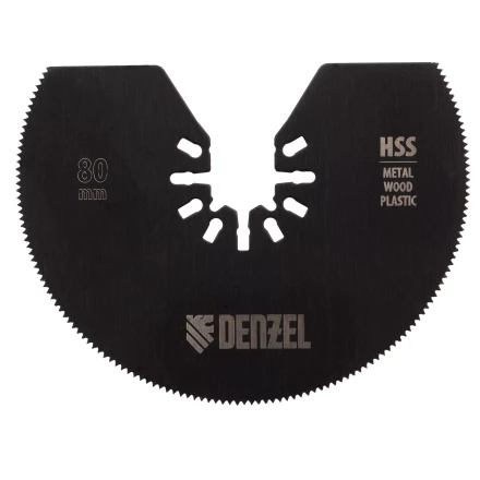 Насадка для МФИ отрезная полукруг Denzel 782301, HSS, по металлу и дереву, 80 мм х 1,2 мм, мелкий зуб купить в Надыме
