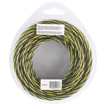 Леска для триммера двухкомпонентная витая квадратная, 3,0мм х 12м, блистер SkyCutter Denzel 96842 купить в Надыме