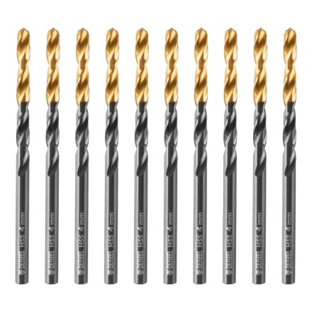 Сверло по металлу, 4 мм, HSS-Tin, Golden Tip, 10 шт. Denzel 717209 купить в Надыме