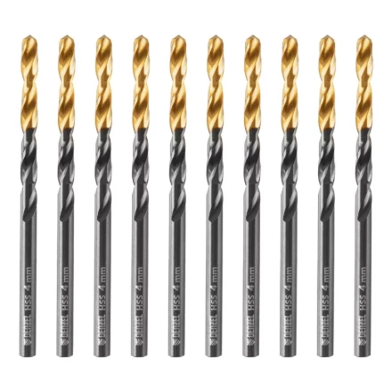 Сверло по металлу, 4 мм, HSS-Tin, Golden Tip, 10 шт. Denzel 717209 купить в Надыме