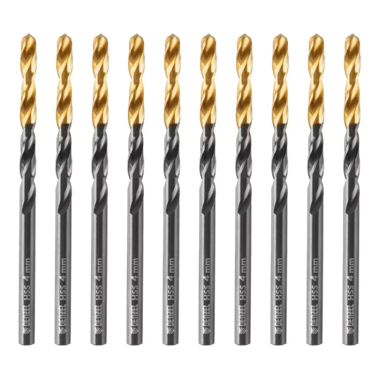 Сверло по металлу, 4 мм, HSS-Tin, Golden Tip, 10 шт. Denzel 717209 купить в Надыме