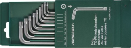 Комплект угловых ключей TORX с центрированным штифтом Т10-Т50 9предметов S2 H08MTP09S Jonnesway 47100 купить в Надыме