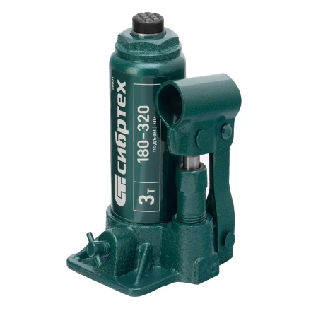 Домкрат гидравлический бутылочный Сибртех 50801, 3 т, 180-320 мм купить в Надыме