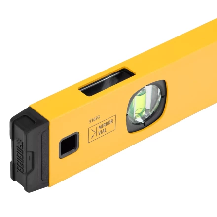 Уровень алюминиевый Denzel, магнит, фрезерованный, 3 глазка (1 зеркал.), 0,5 мм/м, 1000 мм, 33693 купить в Надыме