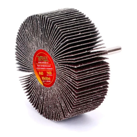 Круг MESSER шлифовальный лепестковый с оправкой (на шпильке) 80х30х6  #60 купить в Надыме