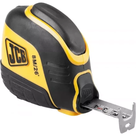 Рулетка JCB, автостоп, двусторонняя шкала, двухкомпонентный корпус, 8м JMS004 купить в Надыме