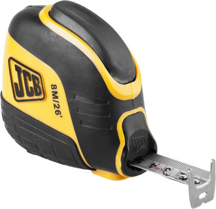 Рулетка JCB, автостоп, двусторонняя шкала, двухкомпонентный корпус, 8м JMS004 купить в Надыме