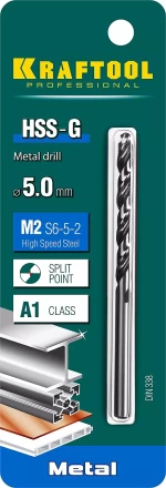 Сверла по металлу HSS-G Оберон 29651-5 купить в Надыме