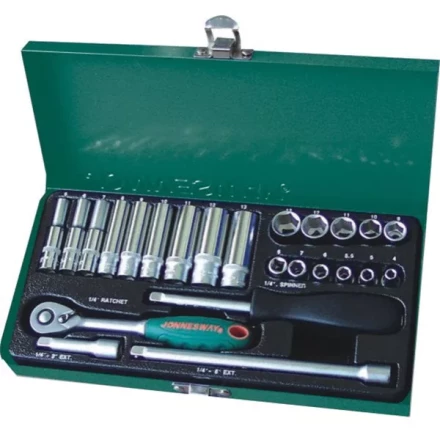 Набор головок торцевых 1/4"DR 4-13мм 25предметов Jonnesway S04Н2125S 47199 купить в Надыме