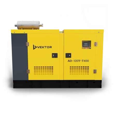 Дизельный генератор Vektor AD-120Y-T400 в шумозащитном кожухе с АВР купить в Надыме